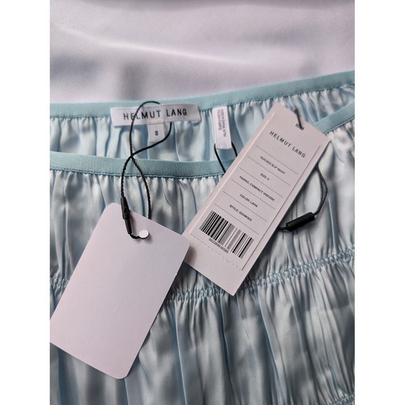 HELMUT LANG Ruched Slip Skirt Lais Color‎ Viscose Midi Skirt Size 8 - Picture 5 of 7